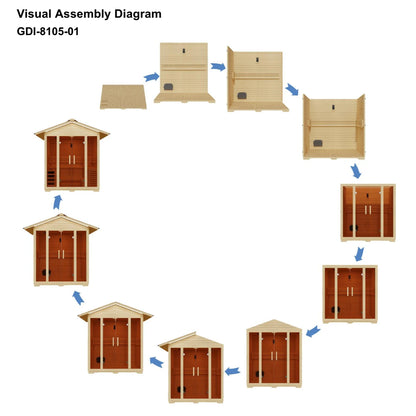 Golden Designs Vorarlberg 5-Person Traditional Outdoor Sauna GDI-8105-01