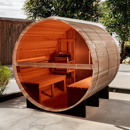 Golden Designs Zurich 4-Person Outdoor Barrel Sauna GDI-B024-01