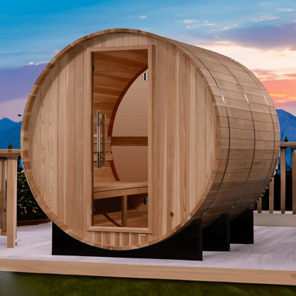 Golden Designs Zurich 4-Person Outdoor Barrel Sauna GDI-B024-01