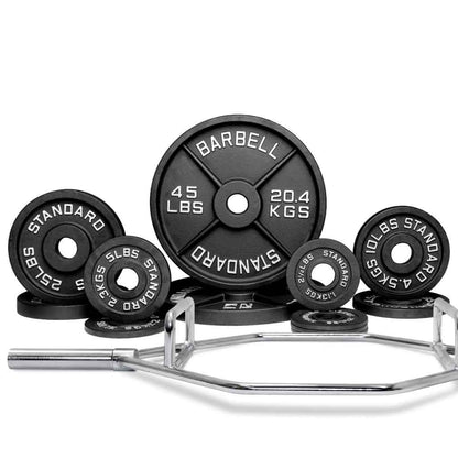 Barbell Standard Specialty Bar & Weight Set Bundle Builder