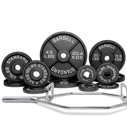 Barbell Standard Specialty Bar & Weight Set Bundle Builder