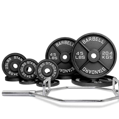 Barbell Standard Specialty Bar & Weight Set Bundle Builder