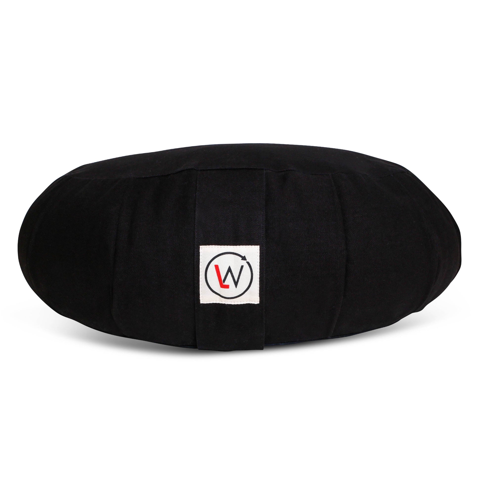 Black beret with white LW logo patch.