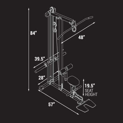 XMARK Lat Pull-Down Machine with Low-Row