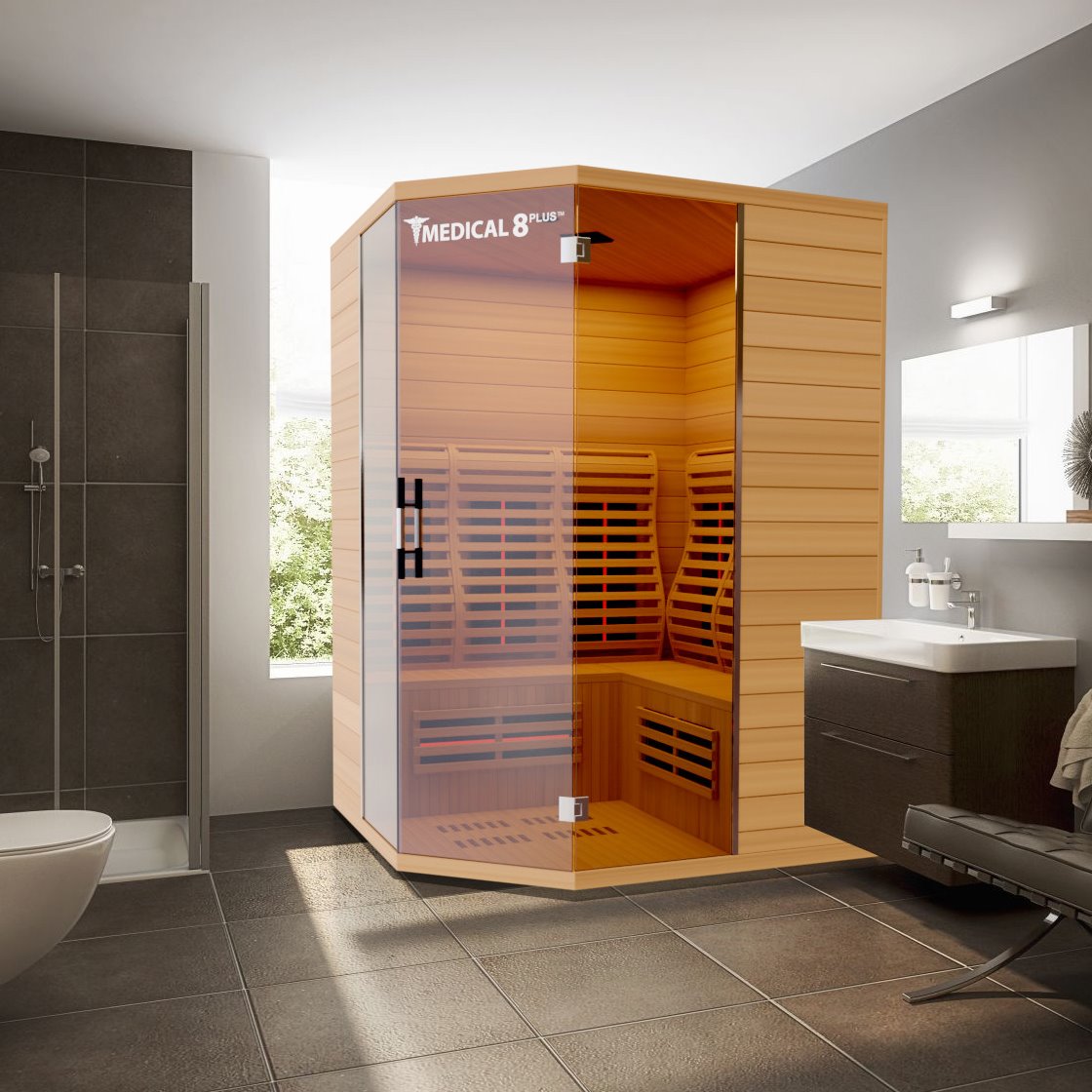 Medical 8 Plus v2 Ultra Full Spectrum Infrared Sauna (6 Person) Saunas Medical Saunas 
