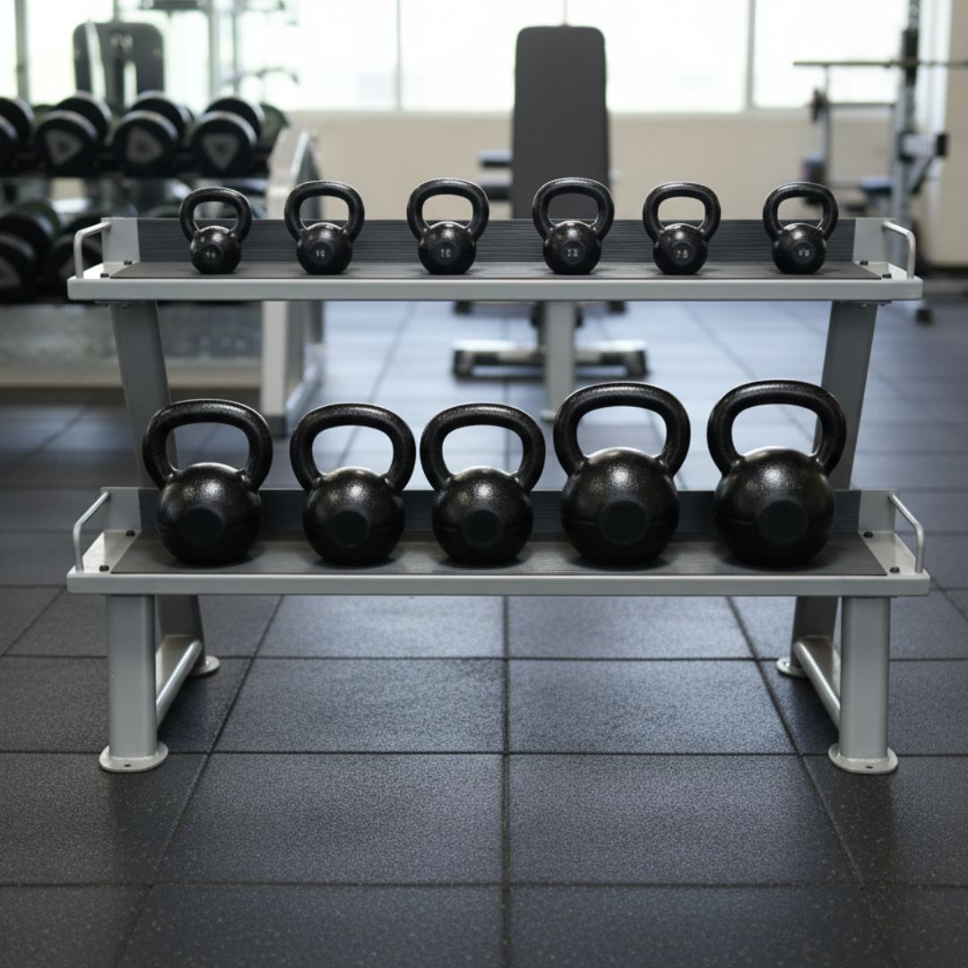Muscle D Fitness 2-Tier Kettlebell Rack