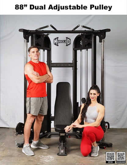 Muscle D Fitness Megatron 88" Dual Adjustable Pulley