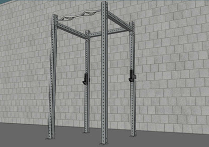 Muscle D Fitness TGrip Basic Commercial 4 Post Rack
