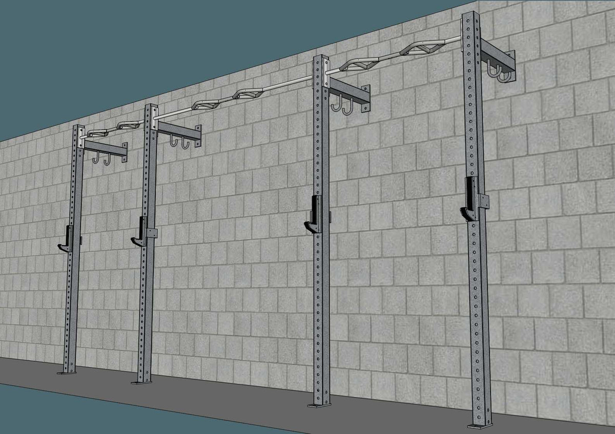 Muscle D Fitness TGrip Commercial 14' Low Profile Wall Mount Rig