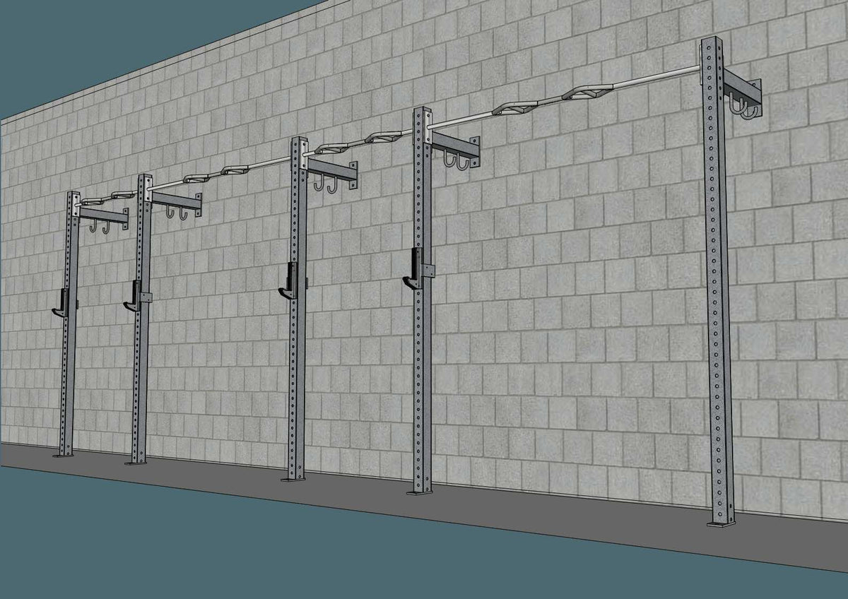 Muscle D Fitness TGrip Commercial 20' Low Profile Wall Mount Rig