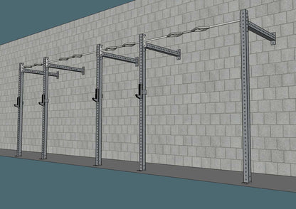 Muscle D Fitness TGrip Commercial 20' Wall Mount Rig