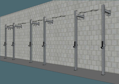 Muscle D Fitness TGrip Commercial 24' Low Profile Wall Mount Rig