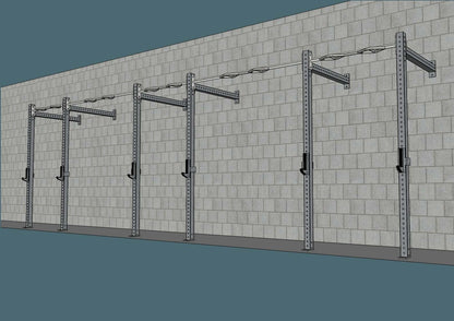 Muscle D Fitness TGrip Commercial 24' Wall Mount Rig