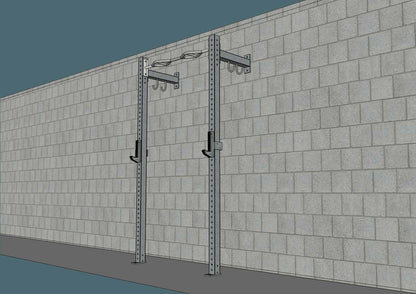 Muscle D Fitness TGrip Commercial 4' Low Profile Wall Mount Rig