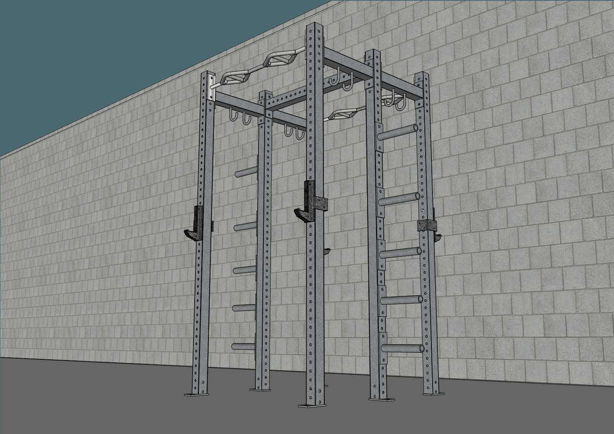 Muscle D Fitness TGrip Commercial Double Half Rack