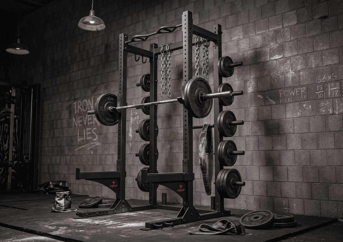 Muscle D Fitness TGrip Commercial Half Rack