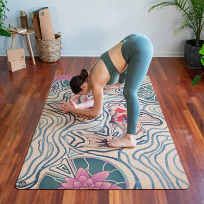 Yolaha Pond of Harmony Nomad XL Cork Yoga Mat