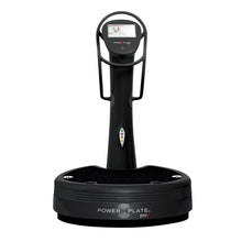 A Power Plate Pro7 vibration training machine with a digital display and a sturdy base, designed for enhancing fitness and muscle recovery.
