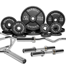Barbell Standard Specialty Bar & Weight Set Bundle Builder