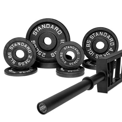Barbell Standard Specialty Bar & Weight Set Bundle Builder