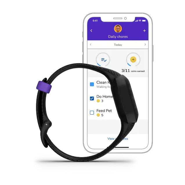 Garmin vívofit jr. 3 Black Panther – close-up of side/buckle hardware