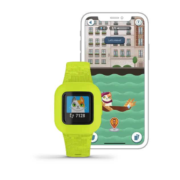 Garmin vívofit jr. 3 kids tracker – digi-camo edition, hero front angle