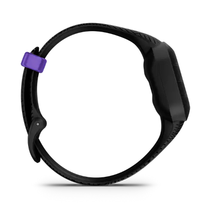 Black Panther vívofit jr. 3 – rear view highlighting Marvel logo and buckle