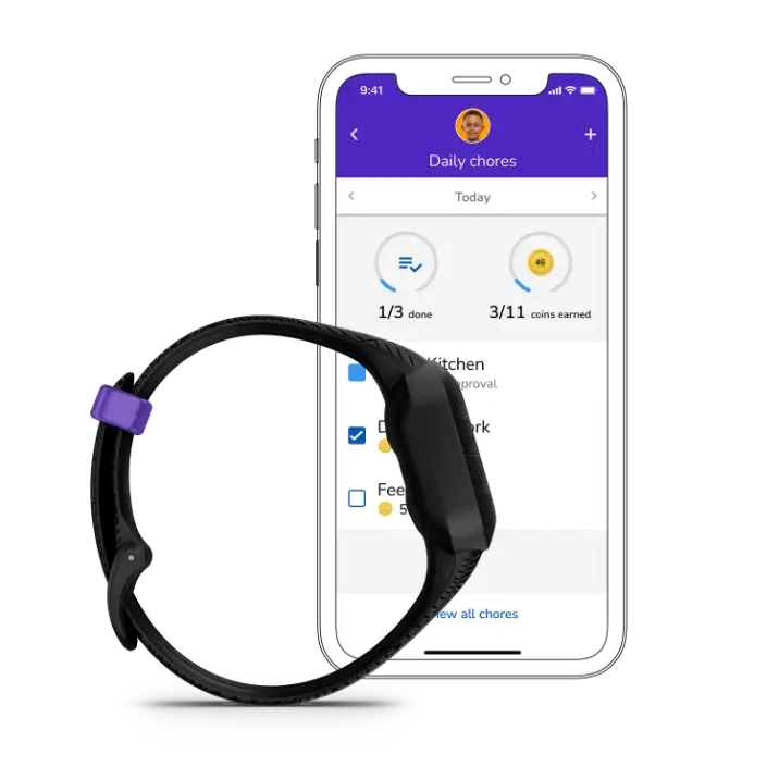 Garmin vívofit jr. 3 Black Panther – strap laid flat showing full graphic